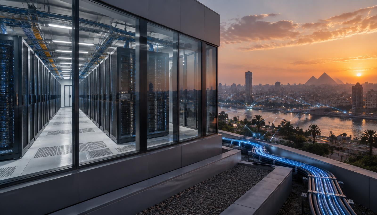 AI data center infrastructure and digital connectivity in Egypt